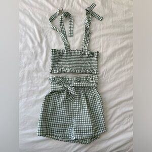 Plaid Two Piece Set